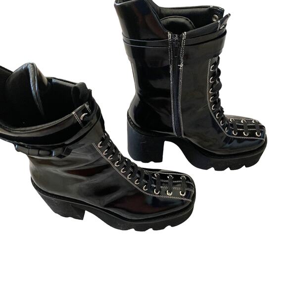 Jeffrey Campbell Viking Platform Boot Black New 10 - Picture 5 of 12